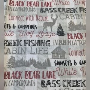 Cabin Life Flannel Fabric Remnant 42x10 Rustic DIY